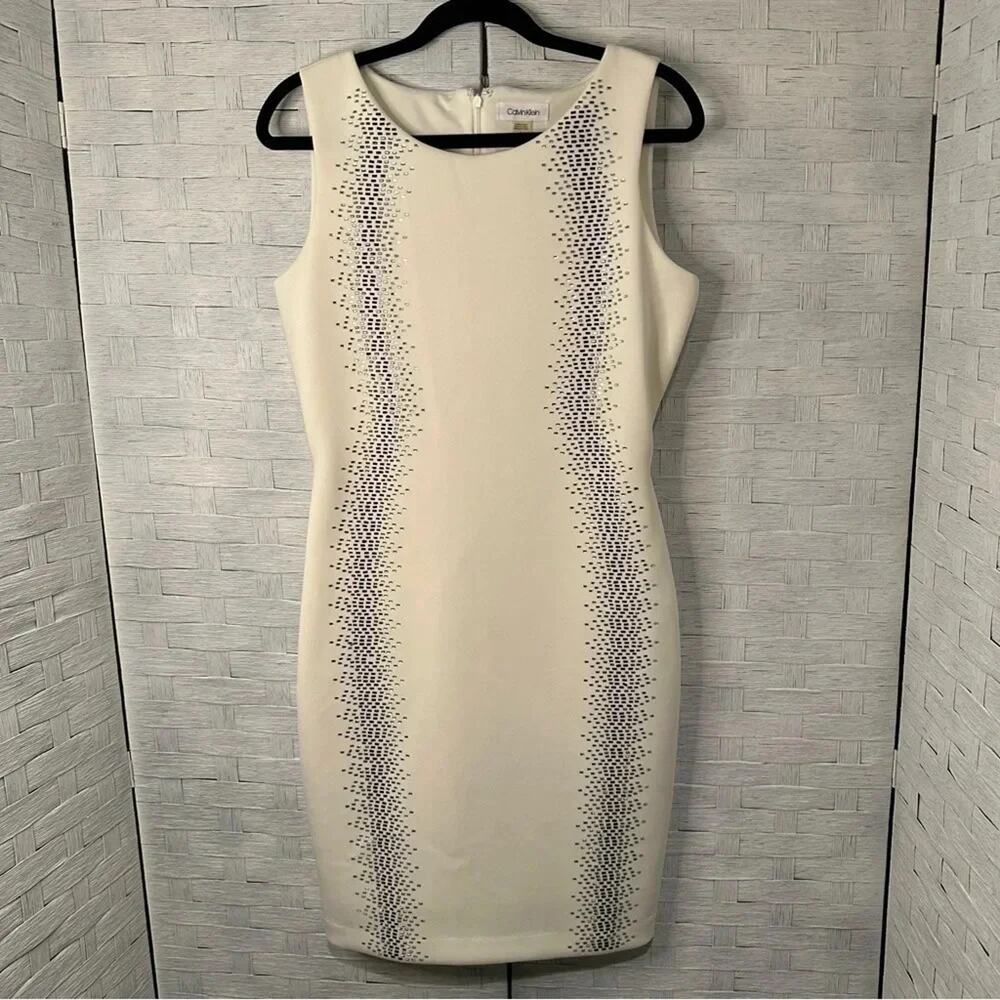 Calvin Klein elegant hand beaded sequin design bodycon dress special occasion